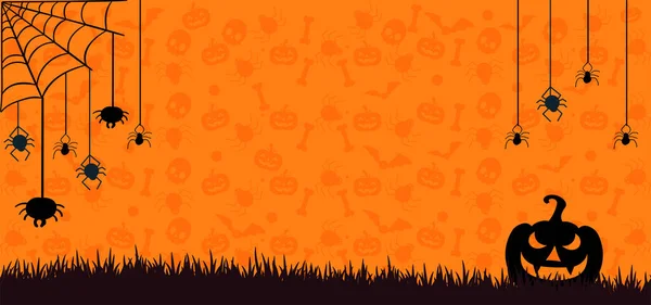 Felice Halloween Banner Sfondo Invito Festa Felice Halloween Banner Sfondo — Vettoriale Stock