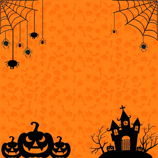 Felice Halloween Banner Sfondo Dell Invito Alla Festa Felice Halloween — Vettoriale Stock