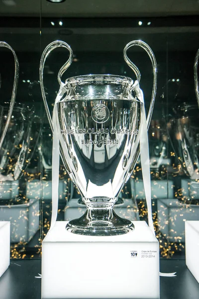 Мадрид Іспанія 2016 Лютого Ліга Чемпіонів Мадридського Футбольного Клубу Трофі — стокове фото