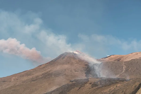 Eruption Volcano Etna Sicilië — Stockfoto
