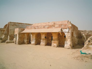 Tatooine, Mos Espa, Tunus. The Set of the Star Wars, Luke Skywalker ve Dart Vader