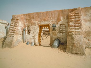 Tatooine, Mos Espa, Tunus. The Set of the Star Wars, Luke Skywalker ve Dart Vader