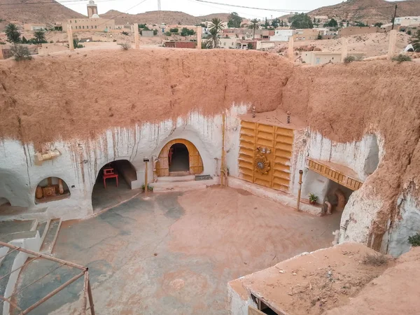 Sahara Tunezja Kwietnia 2014 Tatooine Miasto Gwiezdnych Wojen Mos Espa — Zdjęcie stockowe
