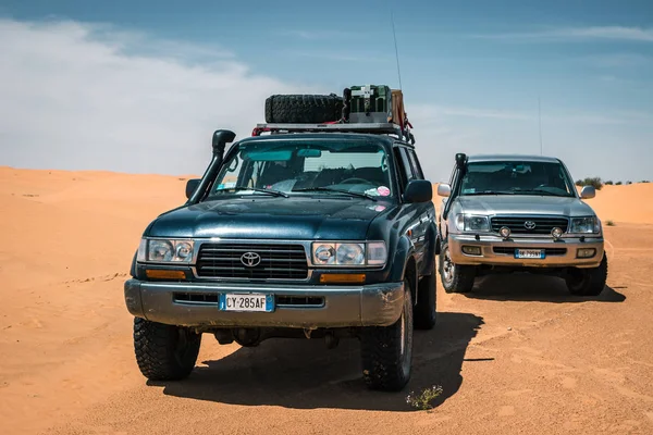 Toyota Land Cruiser Hdj 100 Deserto Saara Tunísia Incrível Viagem — Fotografia de Stock