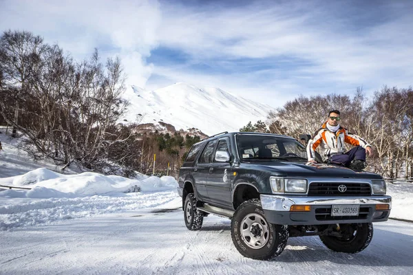 Dia Inverno Carro Neve — Fotografia de Stock