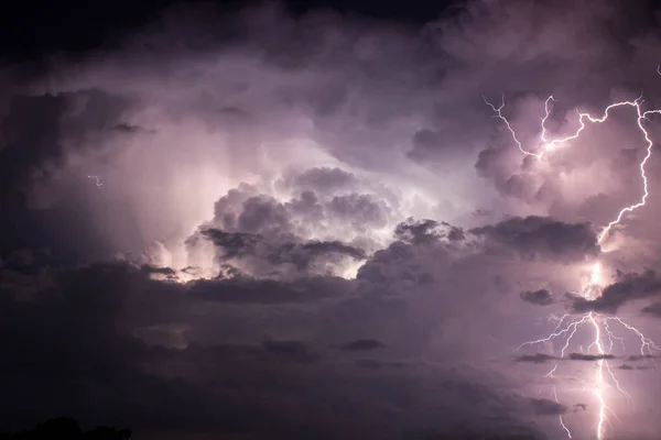 Incredible Lightning Storm Sea — Stock Photo, Image