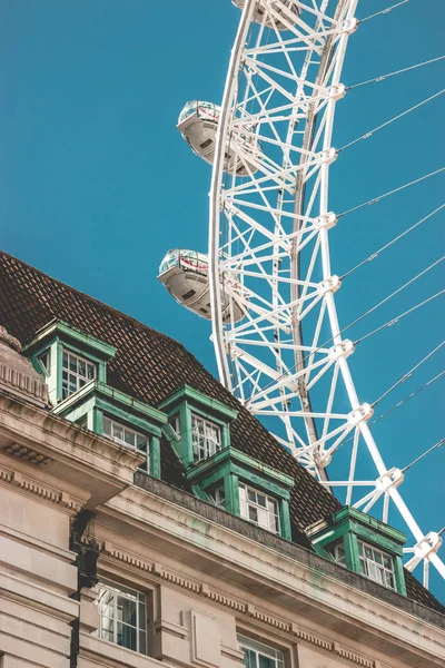 London United Kingdom 2017 Detail Ferris Wheel Лондонский Глаз — стоковое фото