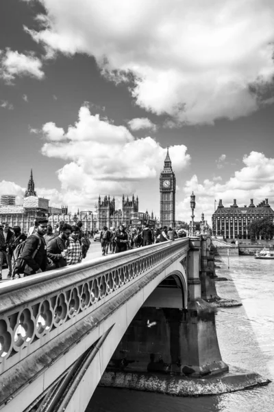 Άποψη Της Πόλης Του Λονδίνου Γέφυρα Westminster Και Big Ben — Φωτογραφία Αρχείου