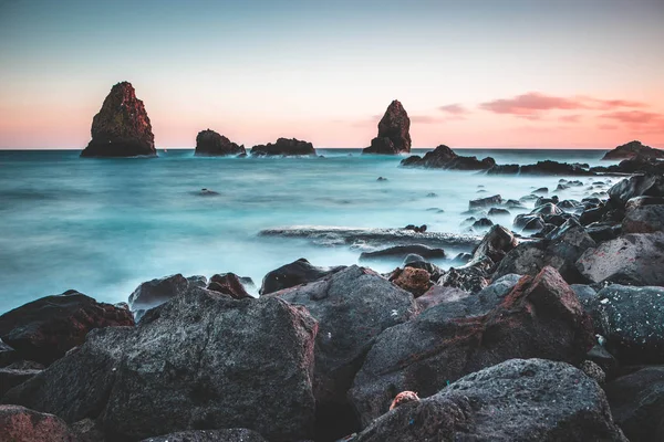 Prachtige Zonsondergang Zee — Stockfoto