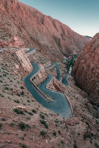 Rode Weg Bergen Dades Gorge Marokko Tisdrin — Stockfoto