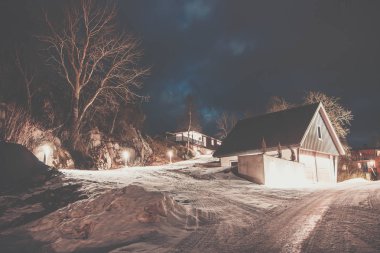 Kışlık evin inşaat manzarası