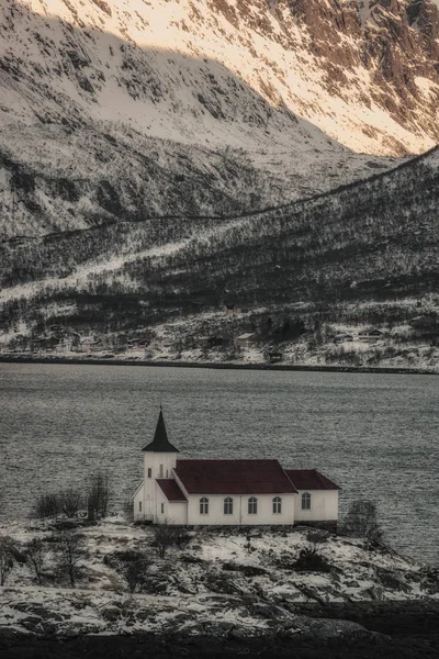 Adalardaki Kilise Lofoten Adaları — Stok fotoğraf