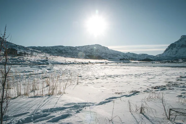 Snötäckta Berg Ryssland — Stockfoto