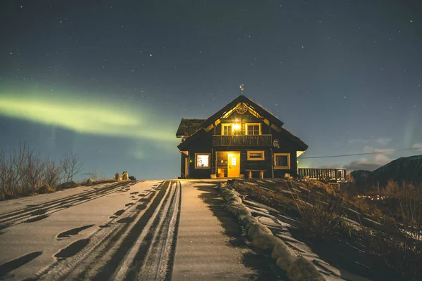 Luci Del Nord Sorprendente Natura Vista Panoramica — Foto Stock