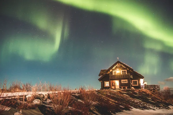 Lumini Nordice Uimitoare Natura Vedere Pitorească — Fotografie, imagine de stoc