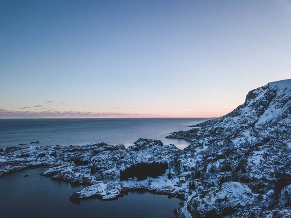 Красивий Зимовий Пейзаж Блакитним Небом — стокове фото