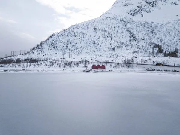 Paisagem Inverno Com Árvores Cobertas Neve — Fotografia de Stock