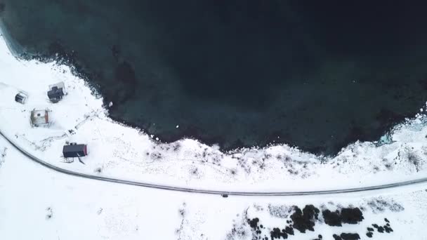 Luchtbeelden Van Het Poollandschap Van Lofoten — Stockvideo