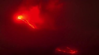 Volkan Etna 'nın inanılmaz bir patlama sırasında zaman atlaması