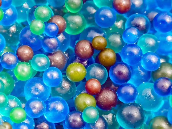 Die Hintergrundstruktur Mehrfarbiger Plastikbälle Auf Dem Spielplatz — Stockfoto