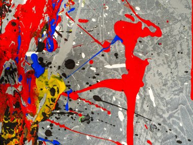 boya lekeler. Renk kaos. Farklı renkler Ekspresyonizm karışık