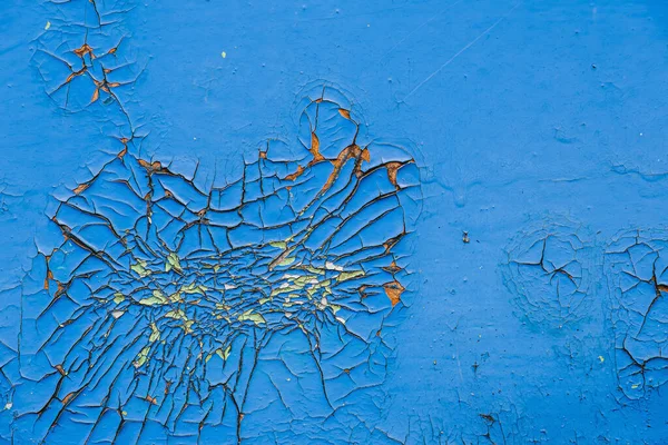 Стара брудна пофарбована стіна. Кілька шарів пілінгової фарби. синій. текстура тла. Горизонтальні — стокове фото
