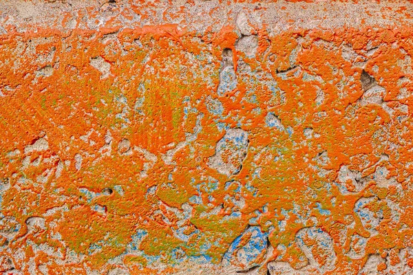 Superfície de concreto pintado laranja sujo velho. textura de fundo. Horizontal — Fotografia de Stock