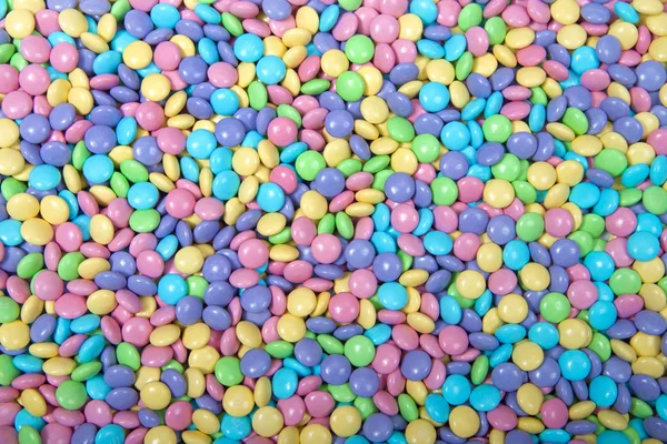 Background Candy Coated Chocolates Pastel Colors Easter Theme — Stock Photo, Image