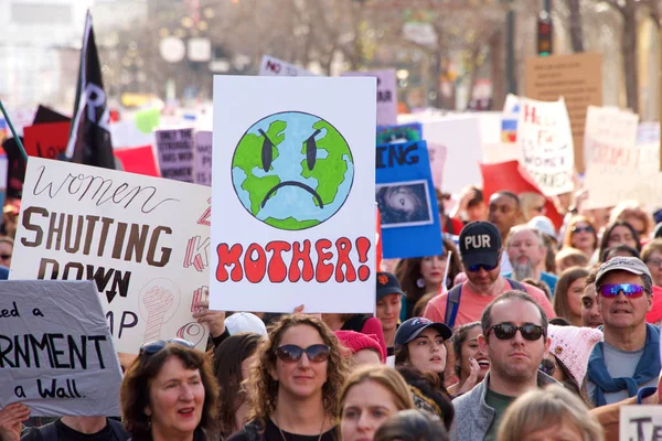 San Francisco Januari 2019 Niet Geïdentificeerde Deelnemers Aan Women March — Stockfoto