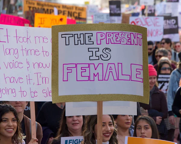 San Francisco Ιανουαρίου 2019 Άγνωστοι Συμμετέχοντες Στην Πορεία Γυναικών Φετινό — Φωτογραφία Αρχείου