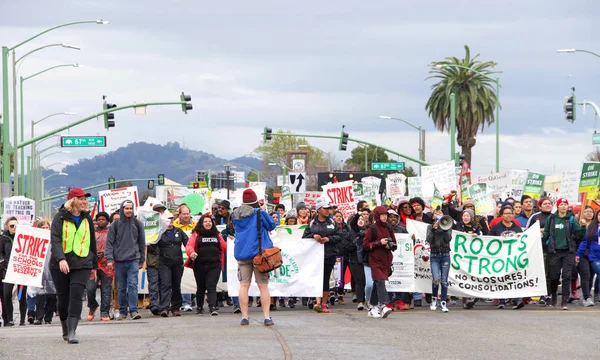 Oakland Février 2019 Des Participants Non Identifiés Grève Des Enseignants — Photo