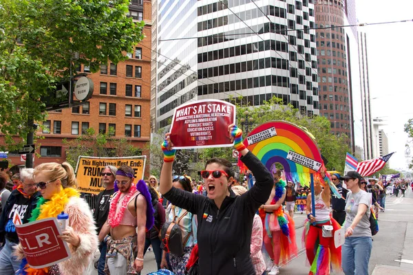 San Francisco Června 2019 Účastníci Ročníku Gay Pride Parade Jednoho — Stock fotografie