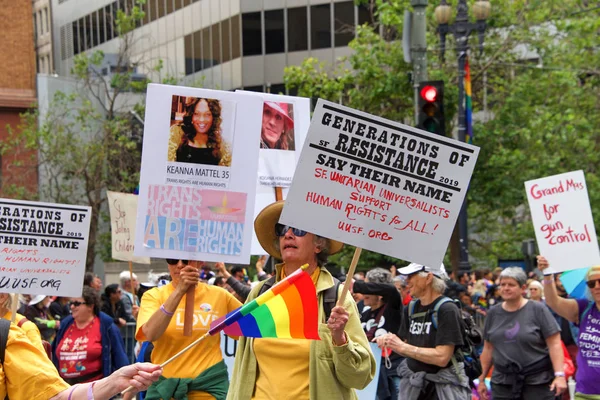 San Francisco Června 2019 Účastníci Ročníku Gay Pride Parade Jednoho — Stock fotografie