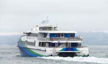 San Francisco, Ca - 19 Ağustos 2019: San Francisco Körfezi Feribotu Oakland ve Alameda 'dan Feribot Binası, 41..