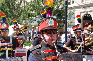 Oakland, Ca - 08 Eylül 2019: Oakland Gay Onur Festivali 'nin 10. Geleneksel Oakland Gey Onur Yürüyüşü Oakland şehir merkezindeki.