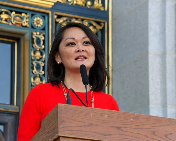 San Francisco Αυγούστου 2019 County Assessor Recorder Carmen Chu Ομιλεί — Φωτογραφία Αρχείου