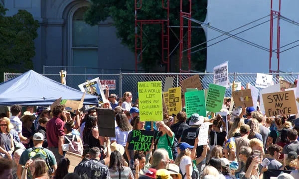 Sacramento Septembre 2019 Des Jeunes Protestent Contre Changement Climatique Sur — Photo