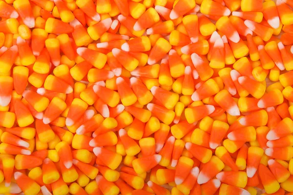 Háttér Felülnézet Lapos Feküdt Cukorka Kukorica Candy Corn Egy Cukorka — Stock Fotó