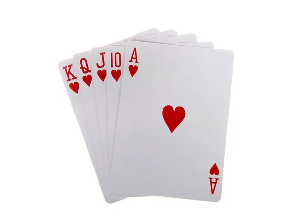 Playing Cards Royal Flush Royal Flush Straight Flush Has High — Stock Photo, Image