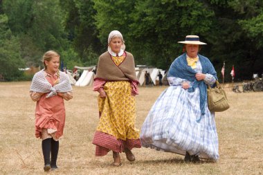 Duncan Mills, Ca - 14 Temmuz 2018: Kuzey Kaliforniya 'nın en büyük İç Savaş canlandırmalarının tanımlanamayan katılımcıları ve Mississippi' nin en büyük batısından biri. İki günlük bir tarih deneyimi..