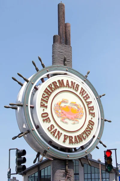 San Francisco Agosto 2018 Señal Histórica Fisherman Wharf Jefferson Taylor — Foto de Stock
