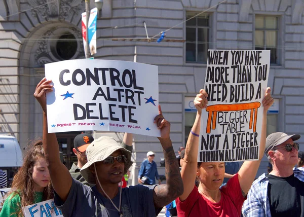 San Francisco Haziran 2018 Binlerce Protestocu Trump Sıfır Hoşgörü Politikasını — Stok fotoğraf