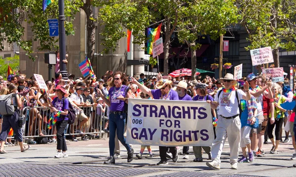 San Francisco Junho 2018 Participantes Parada Anual Orgulho Gay Dos — Fotografia de Stock