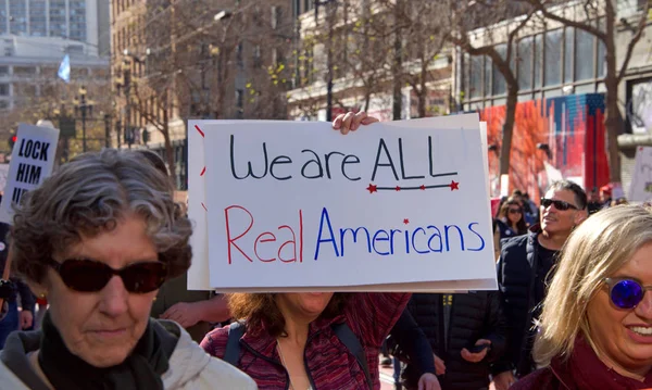 San Francisco Janvier 2018 Participants Non Identifiés Marche Des Femmes — Photo