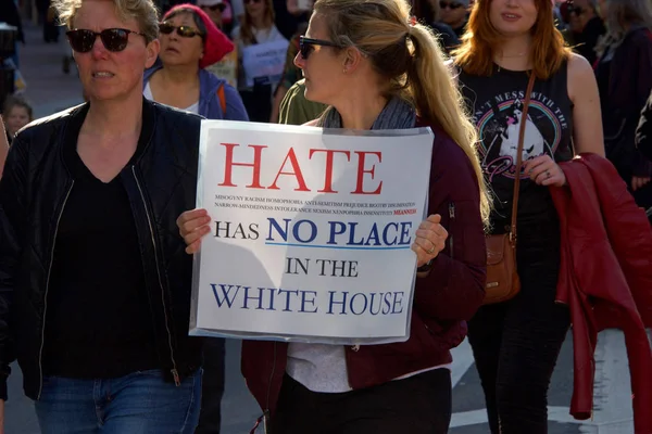 San Francisco January 2018 Unidentified Participants Women March Designed Engage — Stock Photo, Image