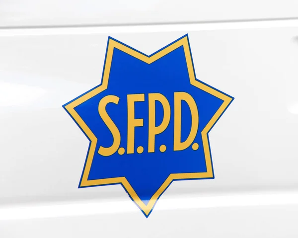 San Francisco November 2017 San Francisco Polisens Logo Sidan Polisbil — Stockfoto