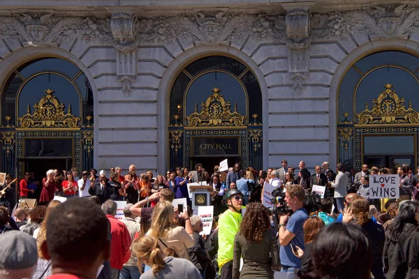 San Francisco Août 2017 Unir Contre Haine Prépare Commencer Foule — Photo