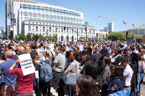 San Francisco Août 2017 Des Centaines Personnes Sont Rassemblées Pour — Photo