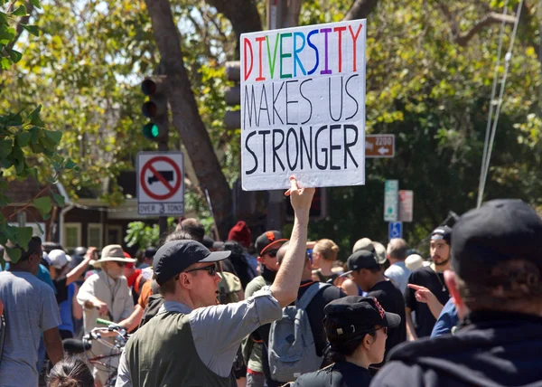 Berkeley Augustus 2017 Niet Geïdentificeerde Deelnemers Aan Marxism America Rally — Stockfoto