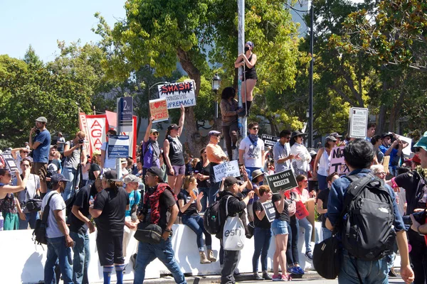 Berkeley Agosto 2017 Participantes Identificados Mitin Marxismo América Martin Luther — Foto de Stock